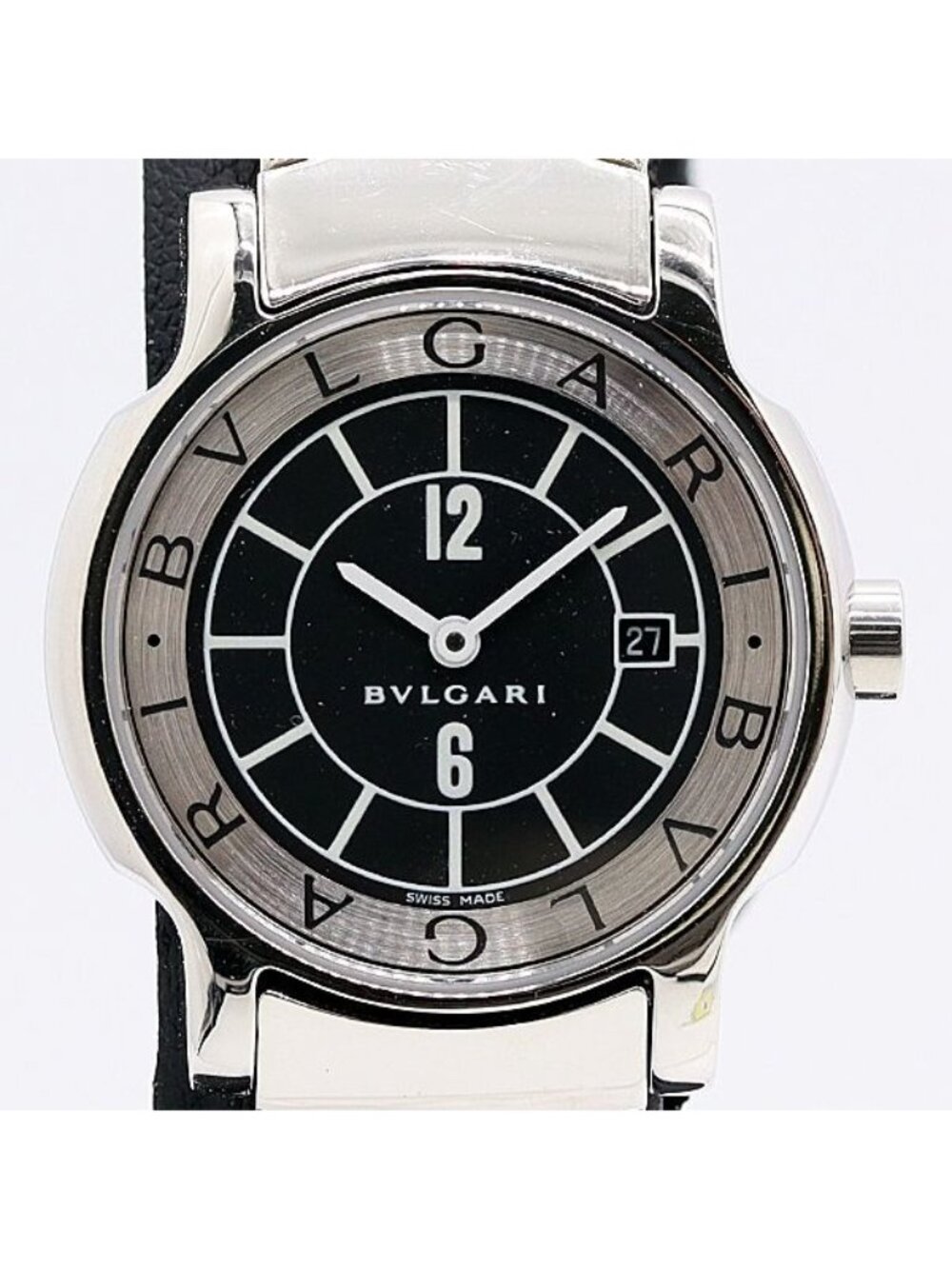 Bvlgari Solotempo Black Dial Date Watch